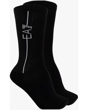 EA7 Branded Socks 2-Pack - Black