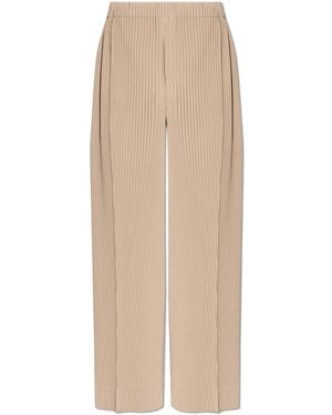 Homme Plissé Issey Miyake Pleated Trousers - Natural