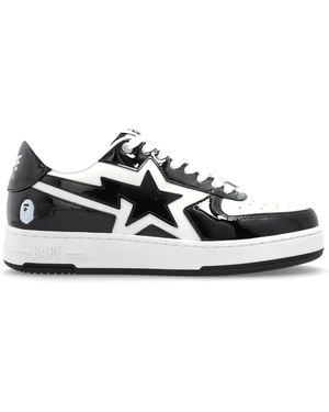 A Bathing Ape Sports Shoes With Logo - White