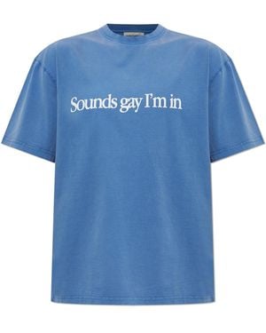 Carne Bollente T-Shirt With Print - Blue