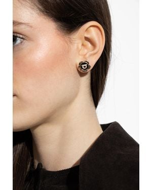Ferragamo Brass Earrings - Black