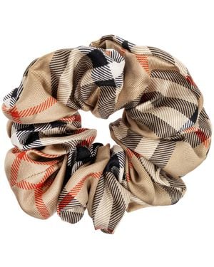 Burberry Silk Hair Scrunchie - Natural