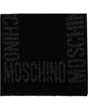 Moschino Scarf With Lurex Thread - Black