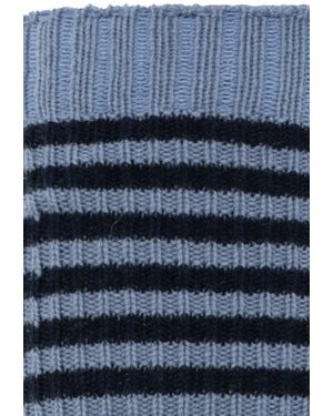 Ganni Striped Socks - Blue