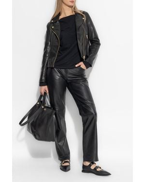 AllSaints Leather Jacket Dalby - Black