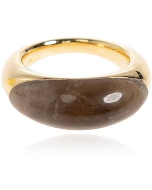 LIE STUDIO 'Beatrice' Ring With A Semi-Precious Stone - Green