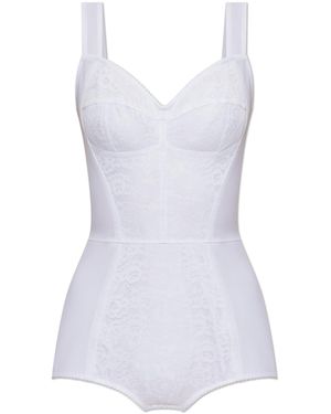 Dolce & Gabbana Bodysuit With Lace Inserts - White