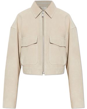 Anine Bing "Christian" Suede Jacket - Natural