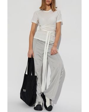 Y-3 T-Shirt With Drawstrings - White