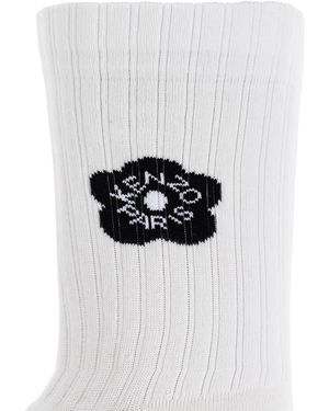 KENZO Socks With Logo - White