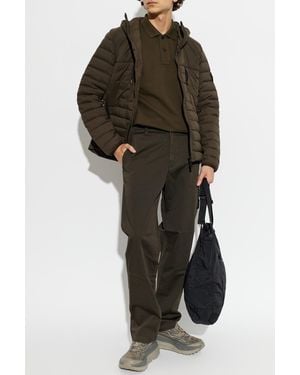 Stone Island Quilted Jacket With Hood - Black