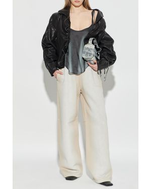 Alexander Wang Sweatpants With Shimmering Crystals - Black