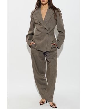 Rohe Wool Pleated Pants - Gray