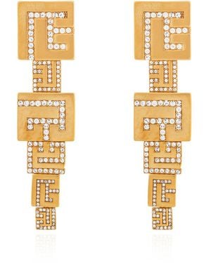 Balmain Earrings With Sparkling Crystals - Metallic
