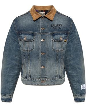 GALLERY DEPT. Denim Jacket With Logo - Blue