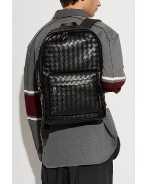 Bottega Veneta 'Intrecciato' Leather Backpack - Black