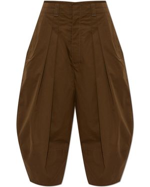 Lemaire Bermuda Shorts With Darts - Brown