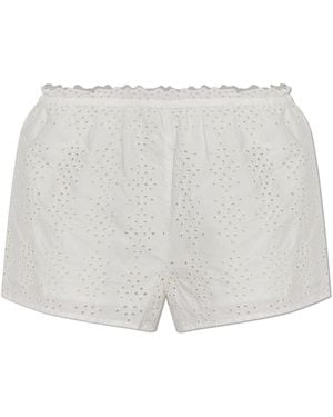 Posse 'Harriet' Cotton Shorts - White