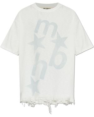 MISBHV T-Shirt With Vintage Effect - White