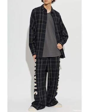 Fear Of God Cotton Pants With Logo - Black