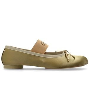 MM6 by Maison Margiela Ballet Flats With Logo - Green