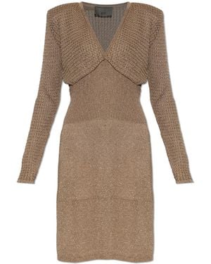 Akep Dress With Lurex Thread - Natural
