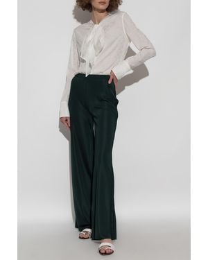 Ferragamo Pants With Straight Leg Cut - Green