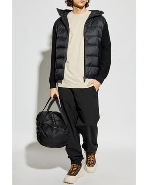 Moncler Cardigan With Down Insert - Black