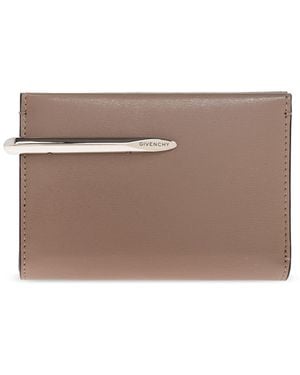 Givenchy Leather Wallet With Logo - Brown
