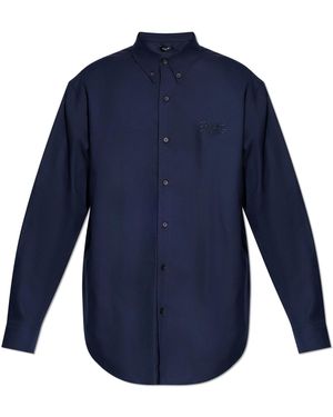 Balmain Shirt With Logo - Blue