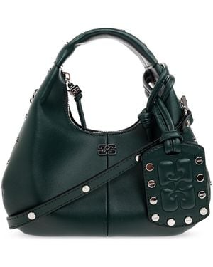 Ganni Eco Leather Bag Finished With Studs - Black