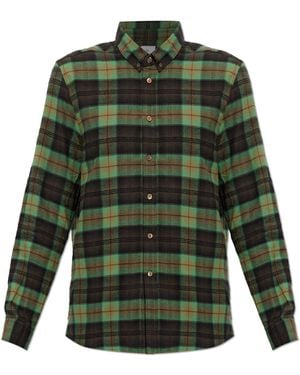 Paul Smith Cotton Checked Shirt - Green