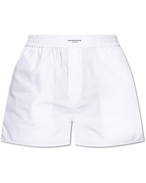 T By Alexander Wang Cotton Shorts - White