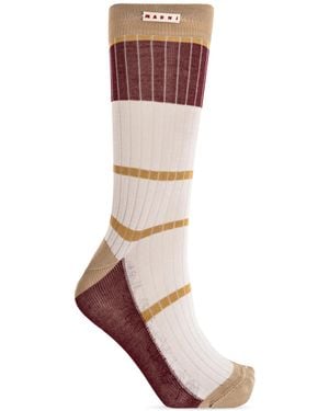 Marni Socks With Stripe Pattern - Pink