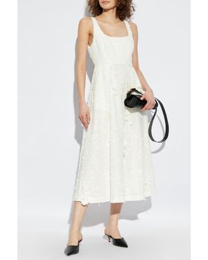 Munthe Dress With Floral Pattern 'Fronia' - White