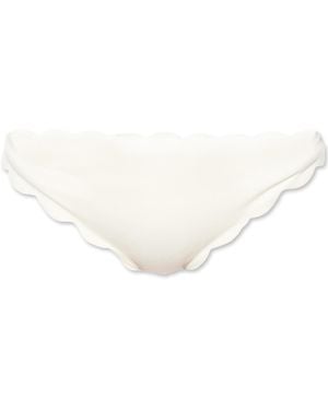 Marysia Swim Scalloped Bikini Bottom - White