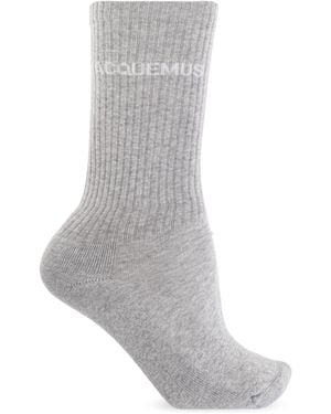Jacquemus Socks With Logo - Grey