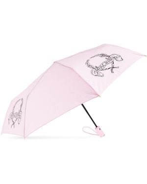 Moschino Folding Umbrella - Pink