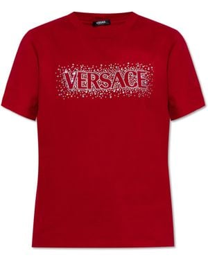 Versace T-Shirt With Logo - Red