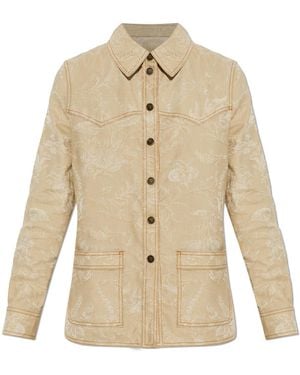 Etro Denim Shirt With Pockets - Natural