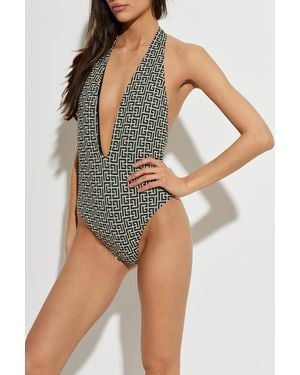 Balmain One-Piece Swimsuit - Black