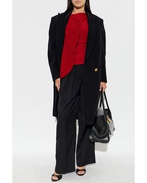 Balmain Wool Coat - Black