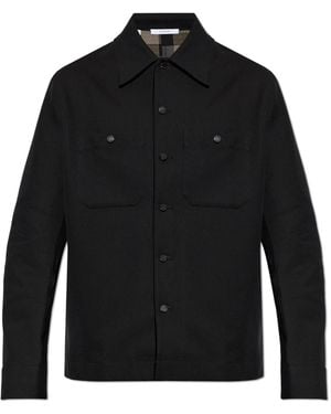 Givenchy Cotton Jacket With Logo Patch - Black