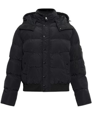 Balmain Insulated Jacket With A Detachable Hood - Black