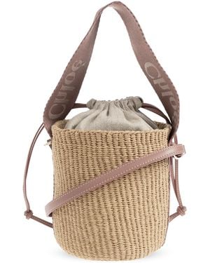 Chloé "Woody Small" Bag - Natural