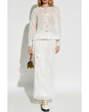Munthe Skirt With Floral Pattern - White