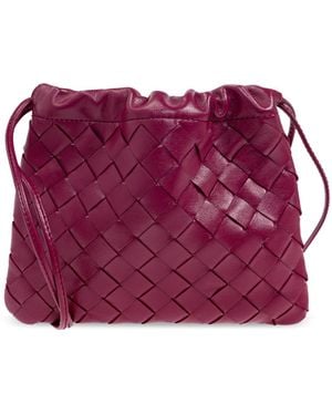 Bottega Veneta Leather Shoulder Bag - Purple