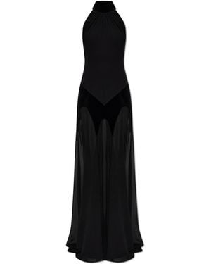 McQueen Dress Made Of Combined Fabrics - Black