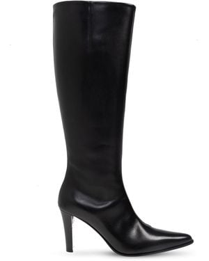 MM6 by Maison Margiela Leather Boots - Black