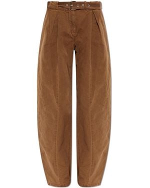 Blumarine Loose-Fit Trousers With Belt - Brown